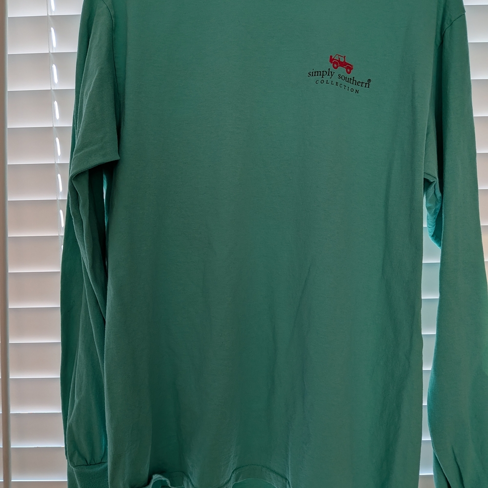 Simply Southern Holiday Jeep Shirt - Teal and Red - Picture 2 of 3